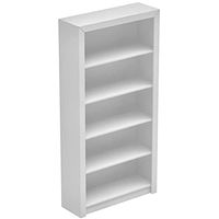Manhattan Comfort Contemporary and Wide Olinda 1.0 Classic Open Free Standing Bookcase with 5 Shelves, White