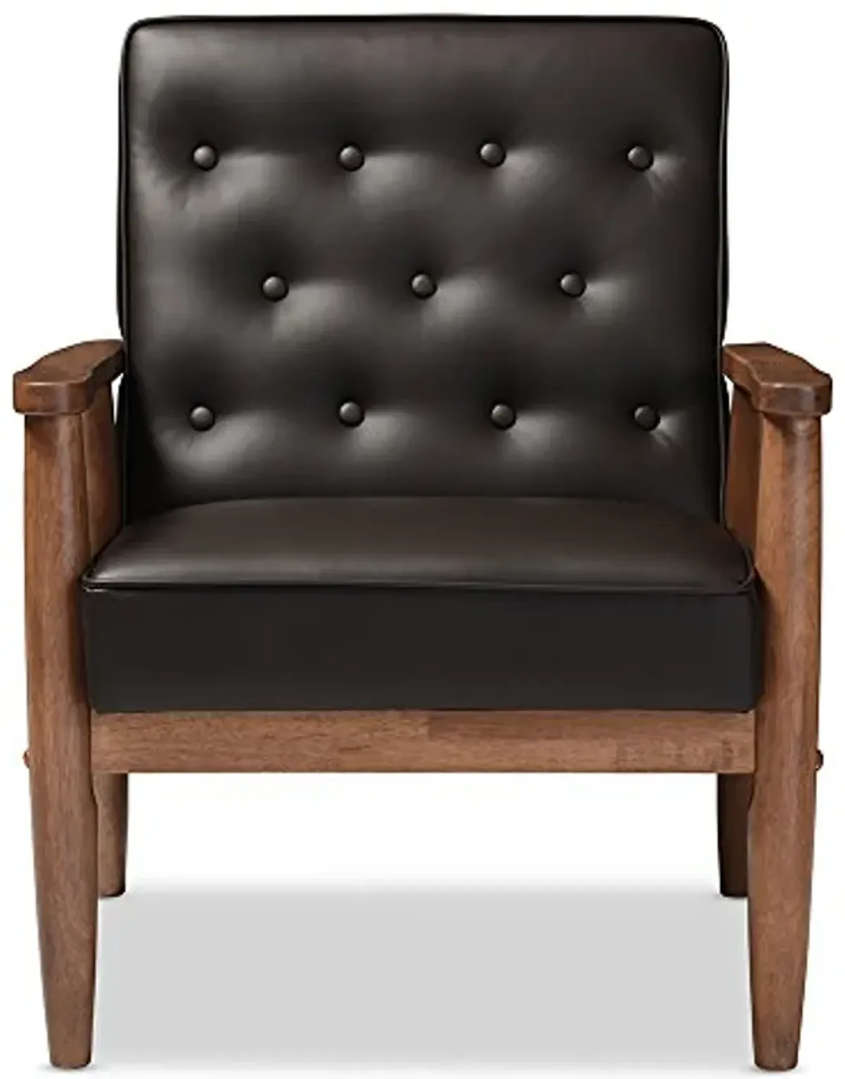 Baxton Studio Sorrento Armchair, 1 Seater, Brown