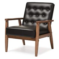 Baxton Studio BBT8013-Black Chair armchairs,Wood, Black
