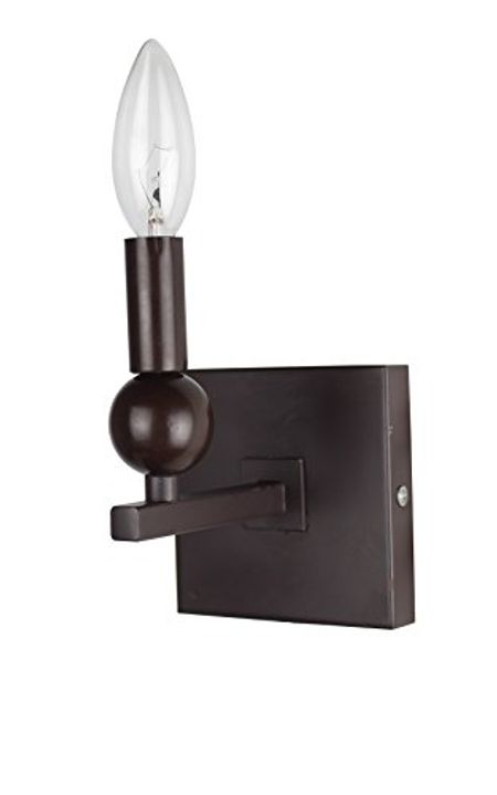 Urbanest Zio Wall Sconce in Bronze with Single Bulb (Hardwired)