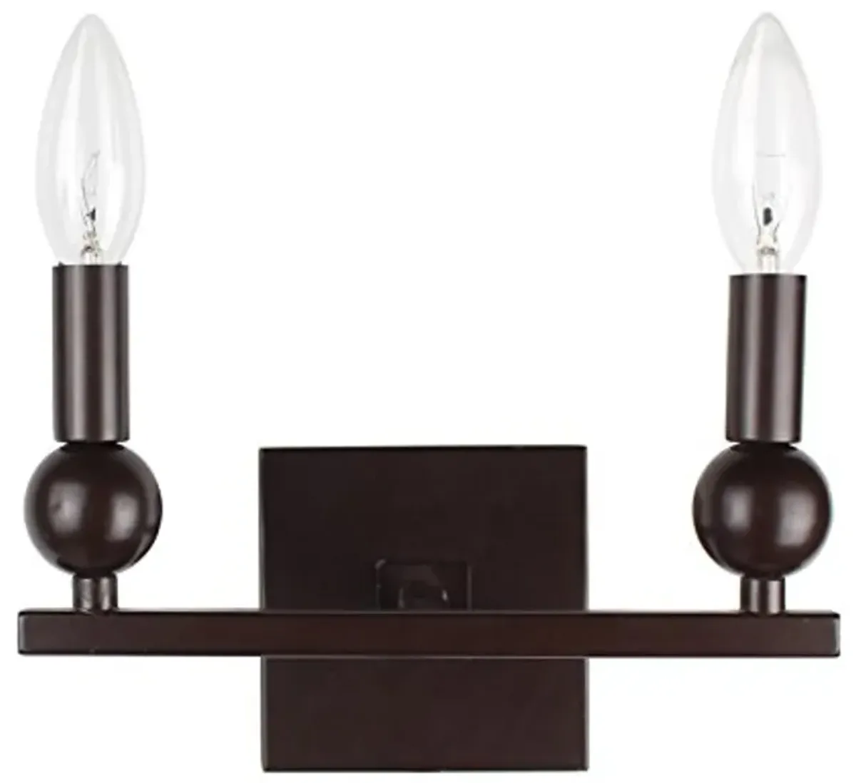 Urbanest Zio Wall Sconce with Double Bulb in Bronze (Hardwired)