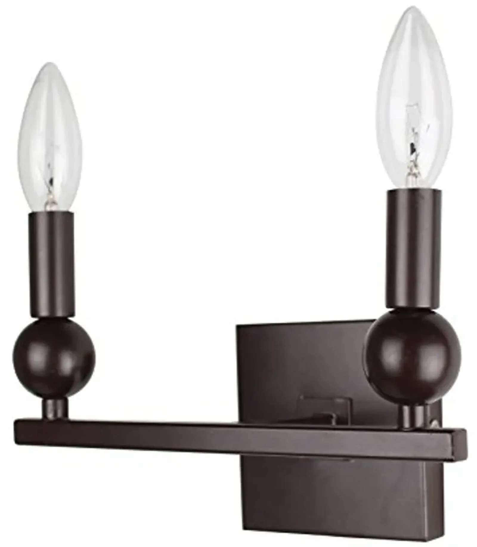 Urbanest Zio Wall Sconce with Double Bulb in Bronze (Hardwired)