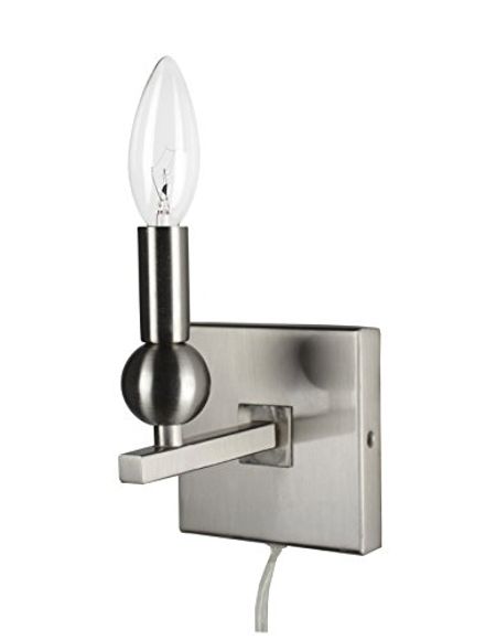 Urbanest Zio Wall Sconce in Polished Nickel with Single Bulb (Cord)