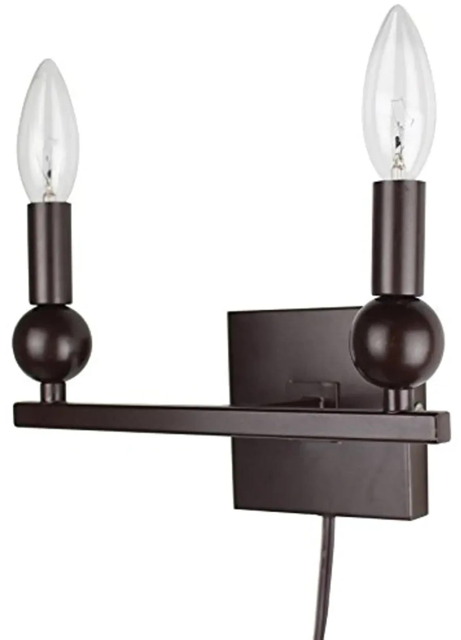 Urbanest Zio Wall Sconce with Double Bulb in Bronze (Cord)