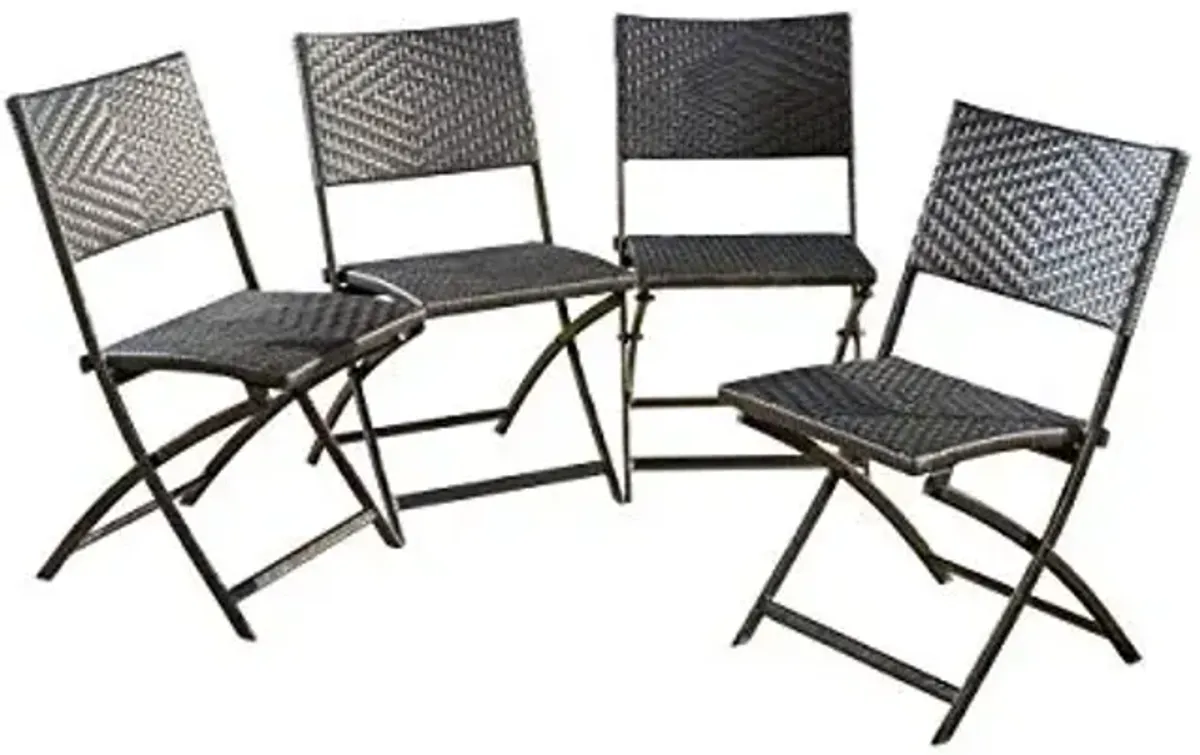 Christopher Knight Home El Paso PE / Iron Dining Chairs, 4-Pcs Set, Multibrown