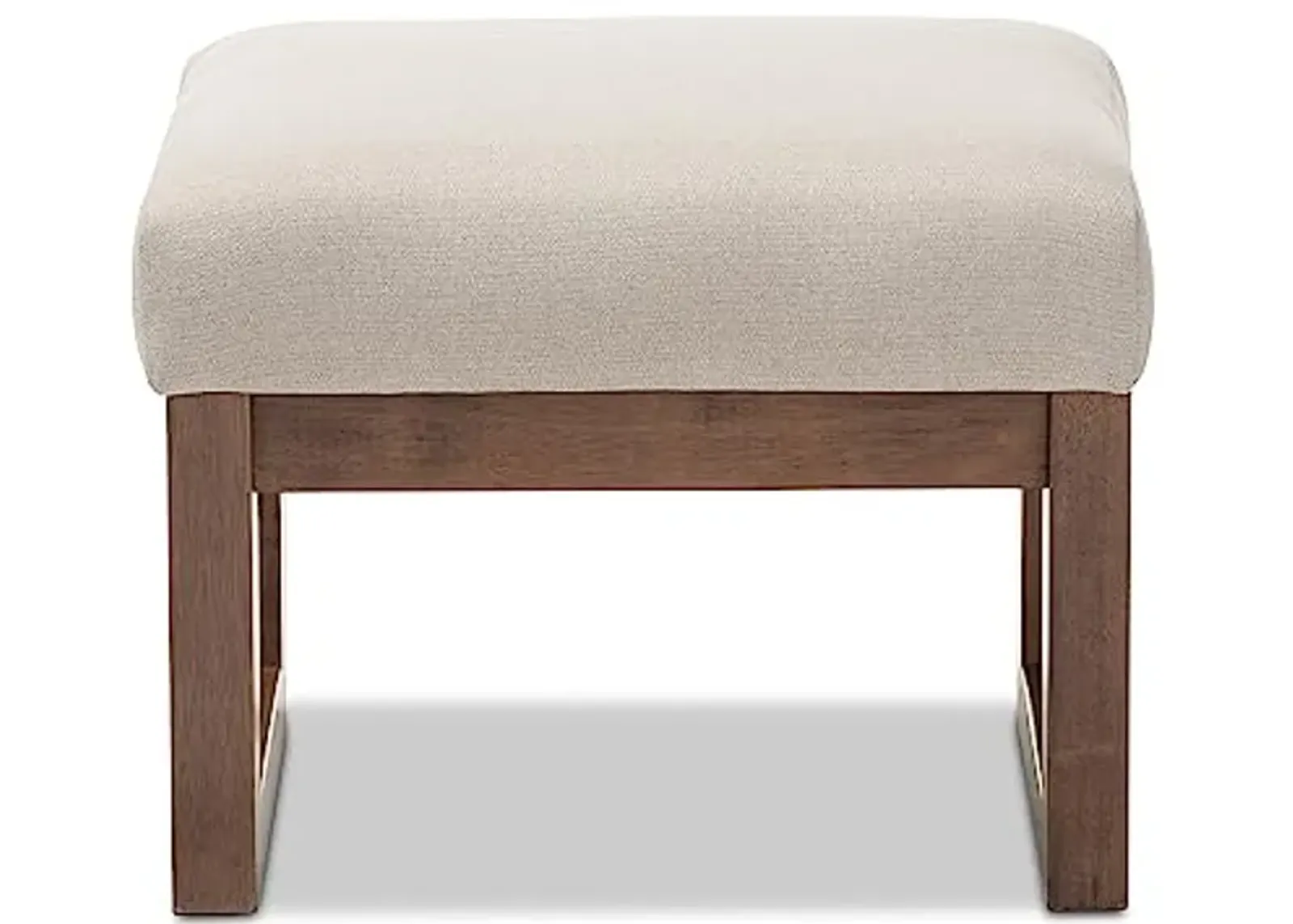 Baxton Studio Yashiya Fabric Ottoman, Light Beige (123-6820-HiT)