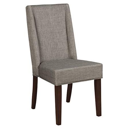 Homelegance Kavanaugh Upholstered Fabric Wingback Dining Chairs Gray, Set of 2