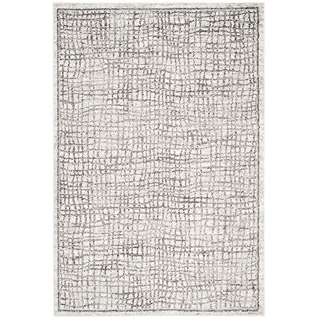 SAFAVIEH Adirondack Collection 6' x 9' Silver / Ivory ADR103B Modern Abstract Non-Shedding Living Room Bedroom Dining Home Office Area Rug