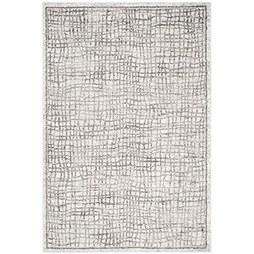 SAFAVIEH Adirondack Collection 6' x 9' Silver / Ivory ADR103B Modern Abstract Non-Shedding Living Room Bedroom Dining Home Office Area Rug