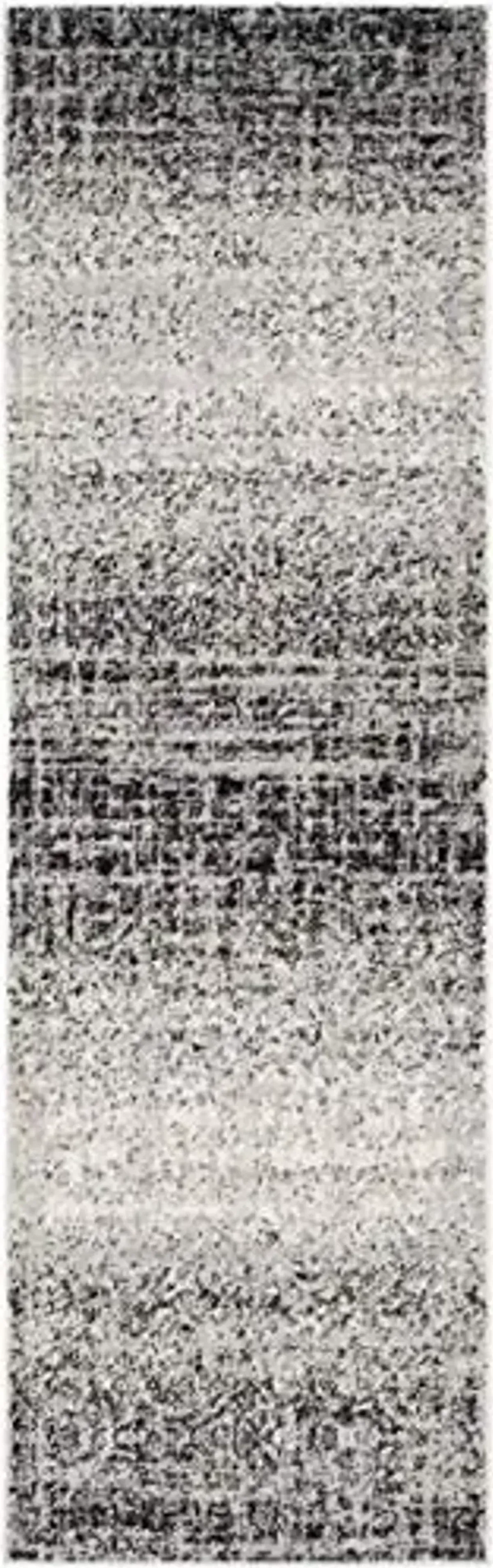 SAFAVIEH Adirondack Collection Runner Rug - 2'6" x 8', Silver & Black, Modern Abstract Design, Non-Shedding & Easy Care, Ideal for High Traffic Areas in Living Room, Bedroom (ADR116A)