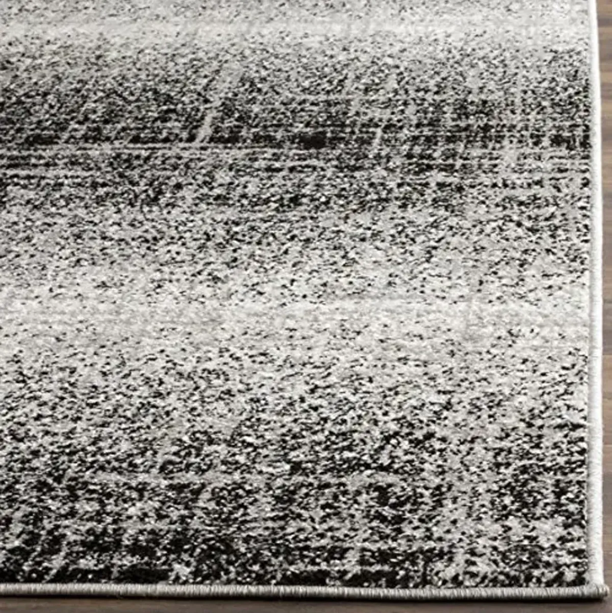 SAFAVIEH Adirondack Collection Runner Rug - 2'6" x 8', Silver & Black, Modern Abstract Design, Non-Shedding & Easy Care, Ideal for High Traffic Areas in Living Room, Bedroom (ADR116A)