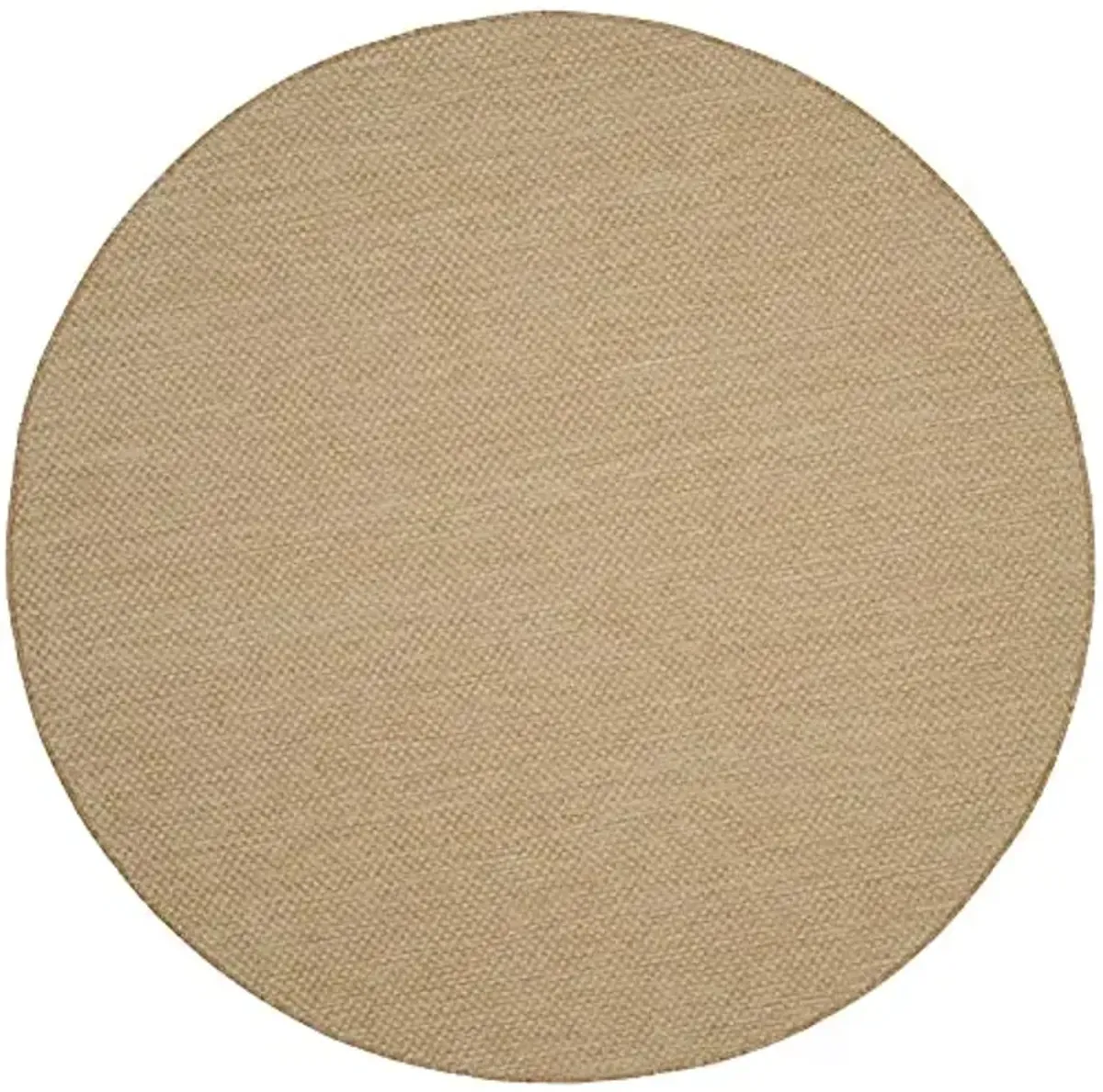 SAFAVIEH Courtyard Collection Area Rug - 6'7' Round, Natural & Cream, Non-Shedding & Easy Care, Indoor/Outdoor & Washable-Ideal for Patio, Backyard, Mudroom (CY8521-03012)