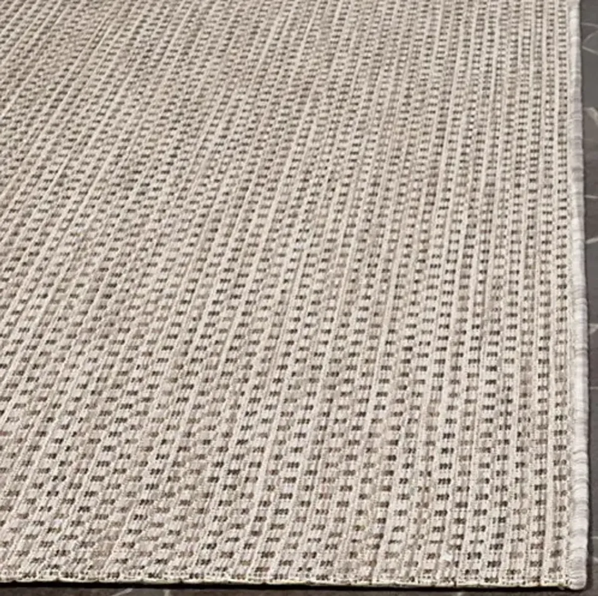 SAFAVIEH Courtyard Collection Area Rug - 9' x 12', Grey & Navy, Non-Shedding & Easy Care, Indoor/Outdoor & Washable-Ideal for Patio, Backyard, Mudroom (CY8521-36812)