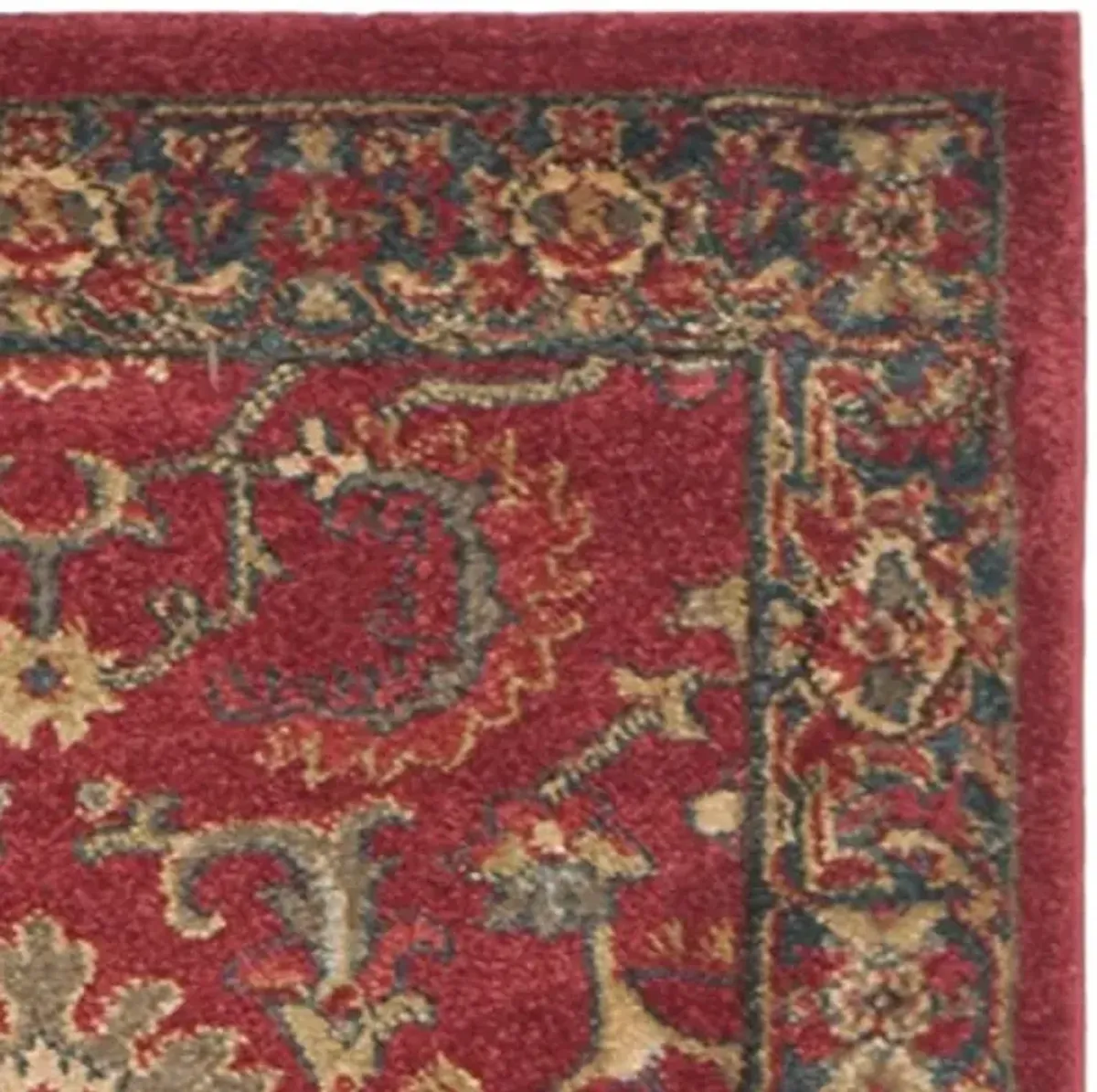 SAFAVIEH Mahal Collection Runner Rug - 2'2" x 10', Red & Navy, Traditional Oriental Design, Non-Shedding & Easy Care, Ideal for High Traffic Areas in Living Room, Bedroom (MAH693F)