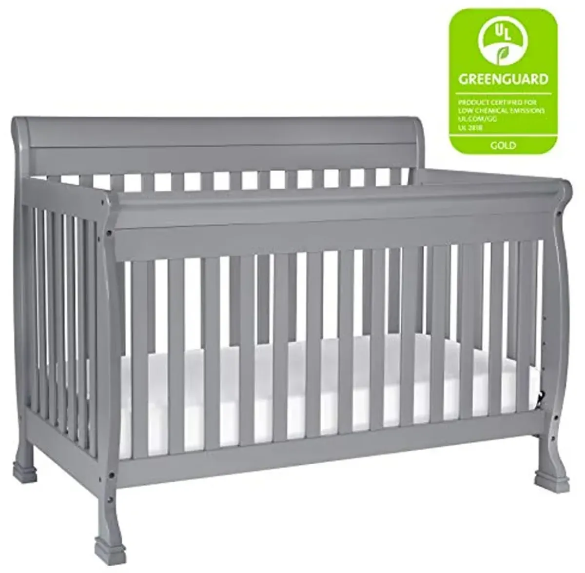 DaVinci Kalani 4-in-1 Convertible Crib in Grey, Greenguard Gold Certified