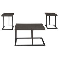 Signature Design by Ashley Airdon Urban 3-Piece Occasional Table Set, Includes Coffee Table and 2 End Tables, Brown