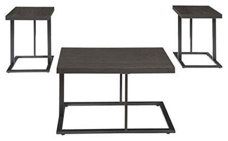 Signature Design by Ashley Airdon Urban 3-Piece Occasional Table Set, Includes Coffee Table and 2 End Tables, Brown