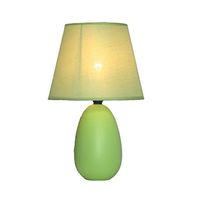 Green Simple Designs LT2009-GRN Mini Oval Egg Ceramic Table Lamp, Height: 9.45" Order Now! with E-Book Gift@