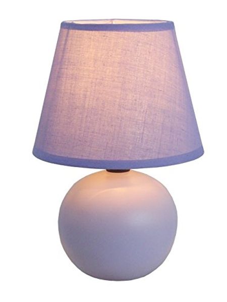Purple Simple Designs LT2008-PRP Mini Ceramic Globe Table Lamp, Height: 8.78" Shade diameter: 5.5" Order Now! With E-book Gift@