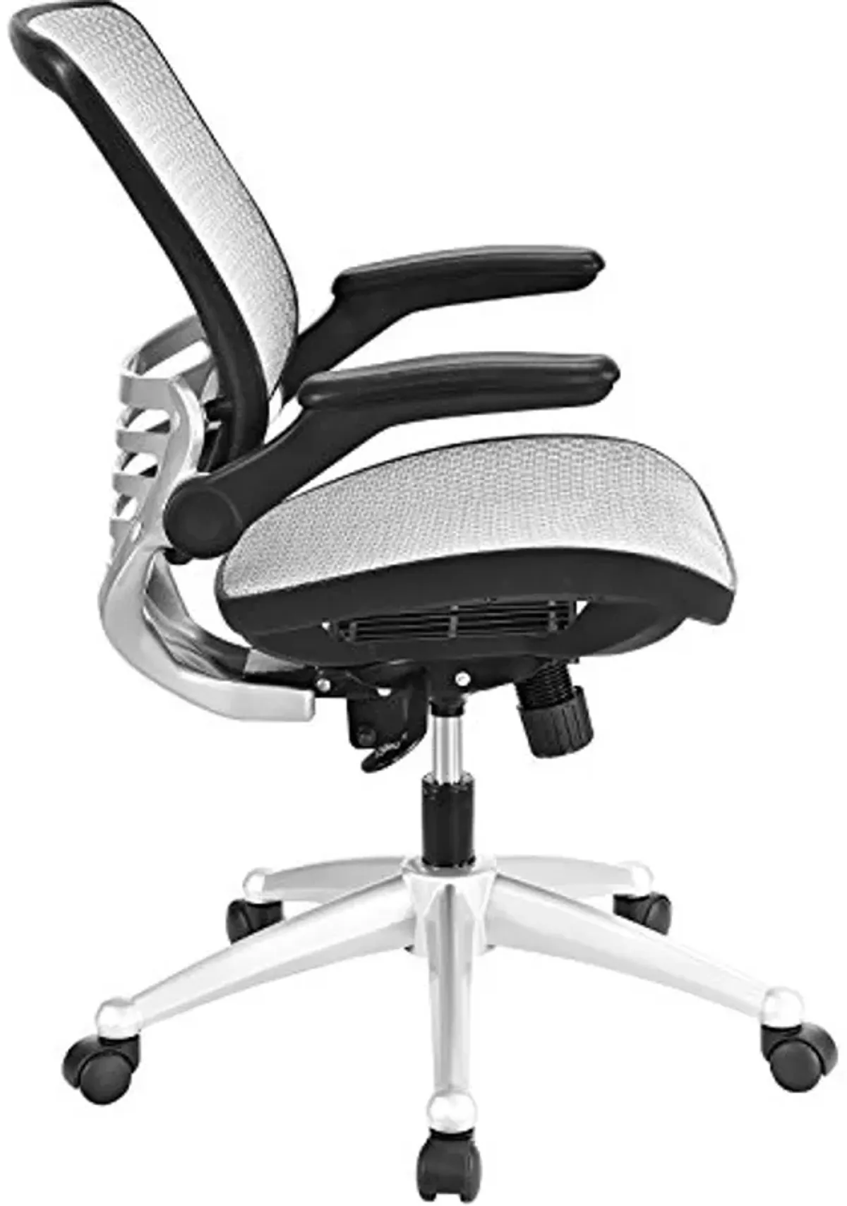 Modway Edge All Mesh Office Chair In Gray With Flip-Up Arms - Perfect For Computer Desks