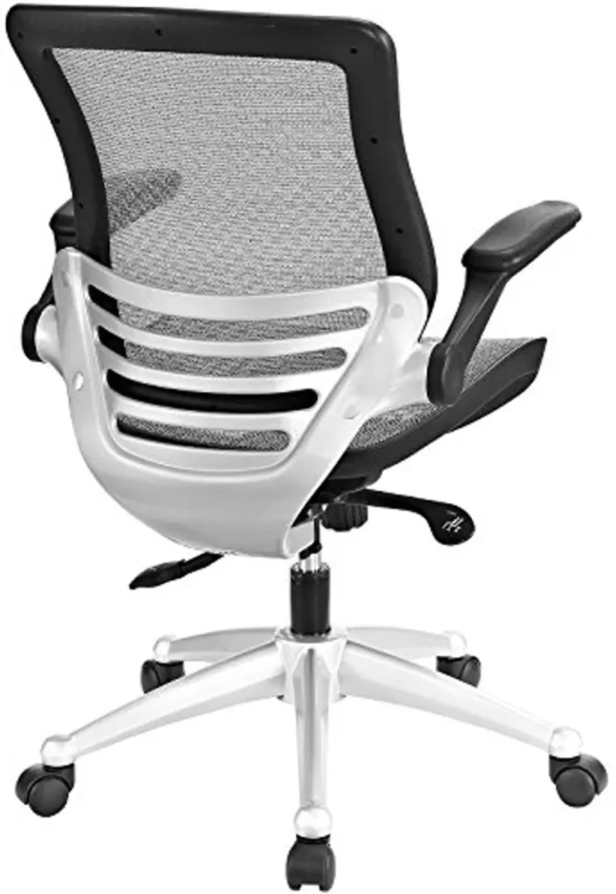 Modway Edge All Mesh Office Chair In Gray With Flip-Up Arms - Perfect For Computer Desks