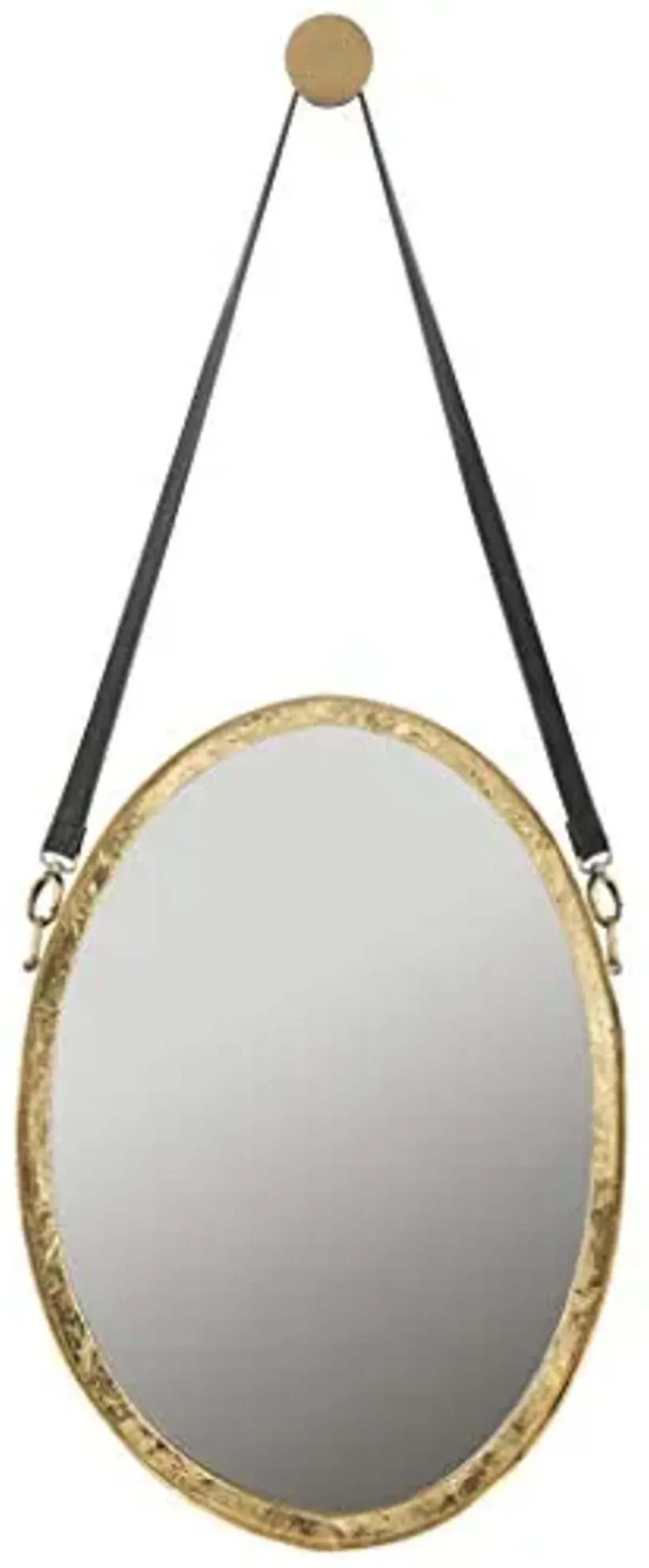 Safavieh Home Collection Pembroke 16 x 40-inch Antique Gold Decorative Strap Mirror