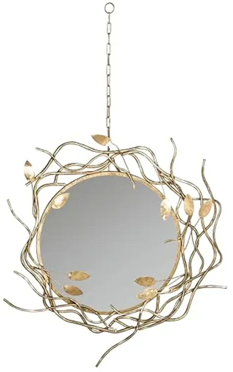 SAFAVIEH MIR4062A Home Collection Wreath Mirror, Antique Gold