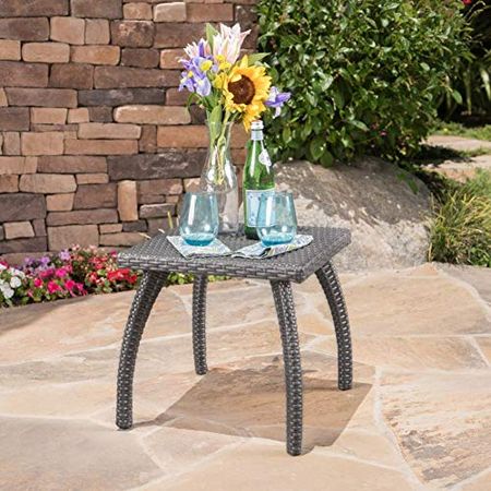 Christopher Knight Home Honolulu PE Accent Table, Grey