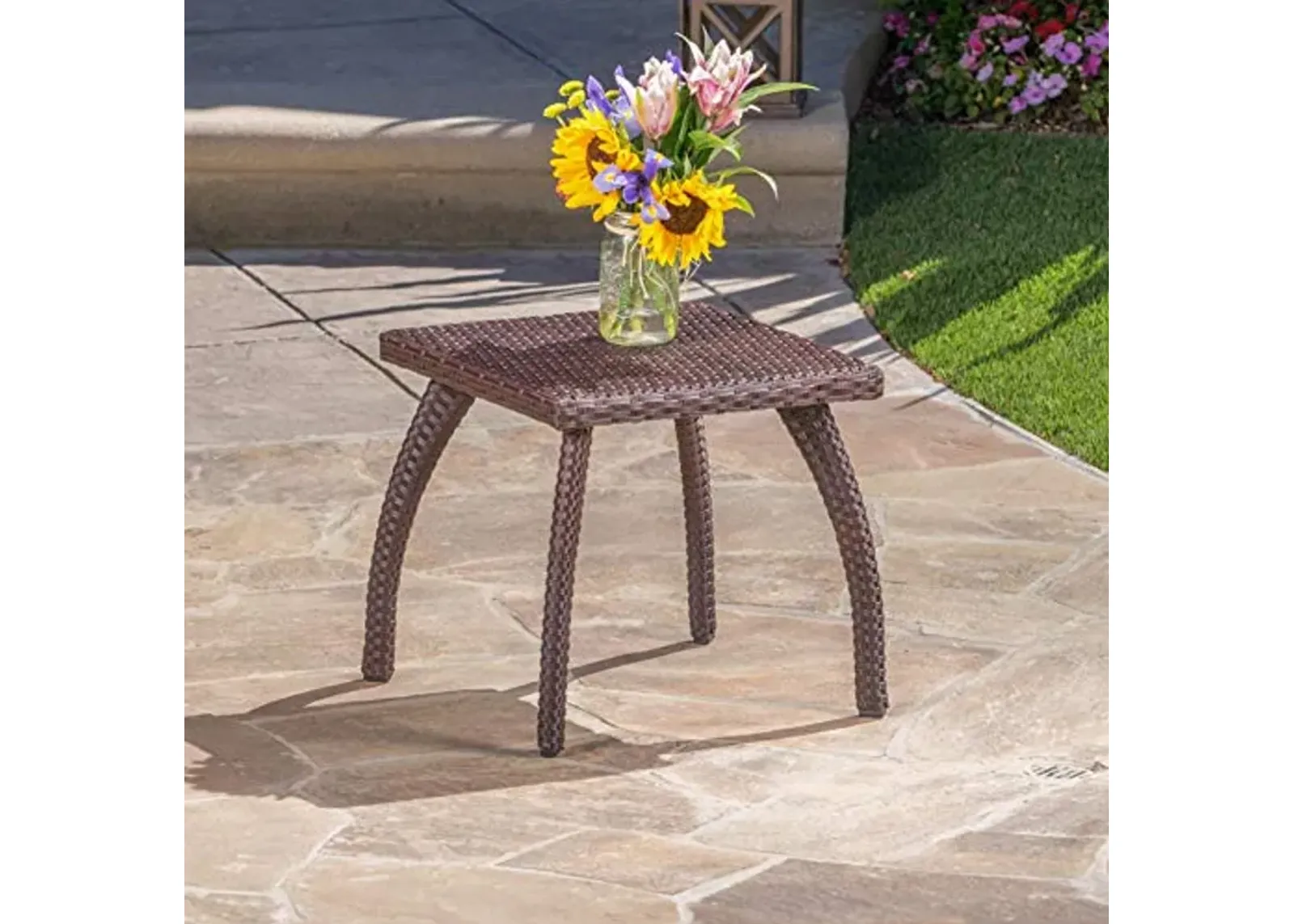 Christopher Knight Home Honolulu PE Accent Table, Brown