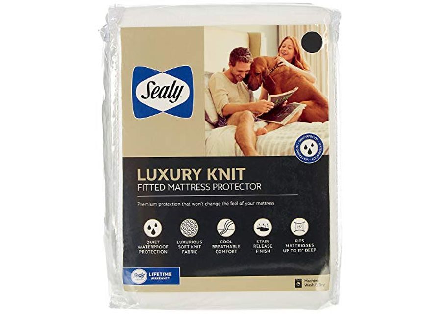 sealy full fitted mattress protector luxury knit