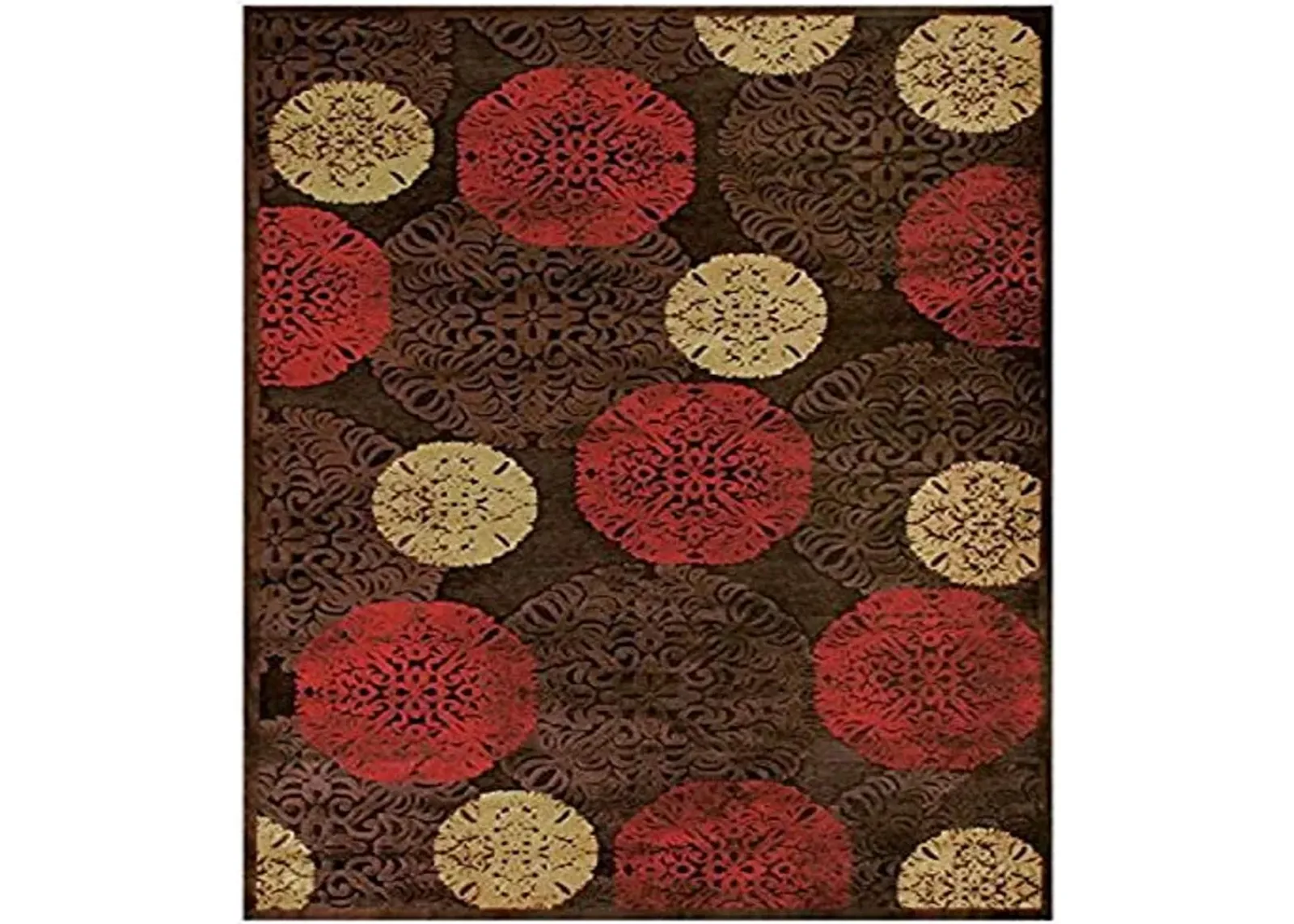 Feizy Rugs Saphir Collection Imported Area Rug, 7'6" x 10'6", Dark Chocolate