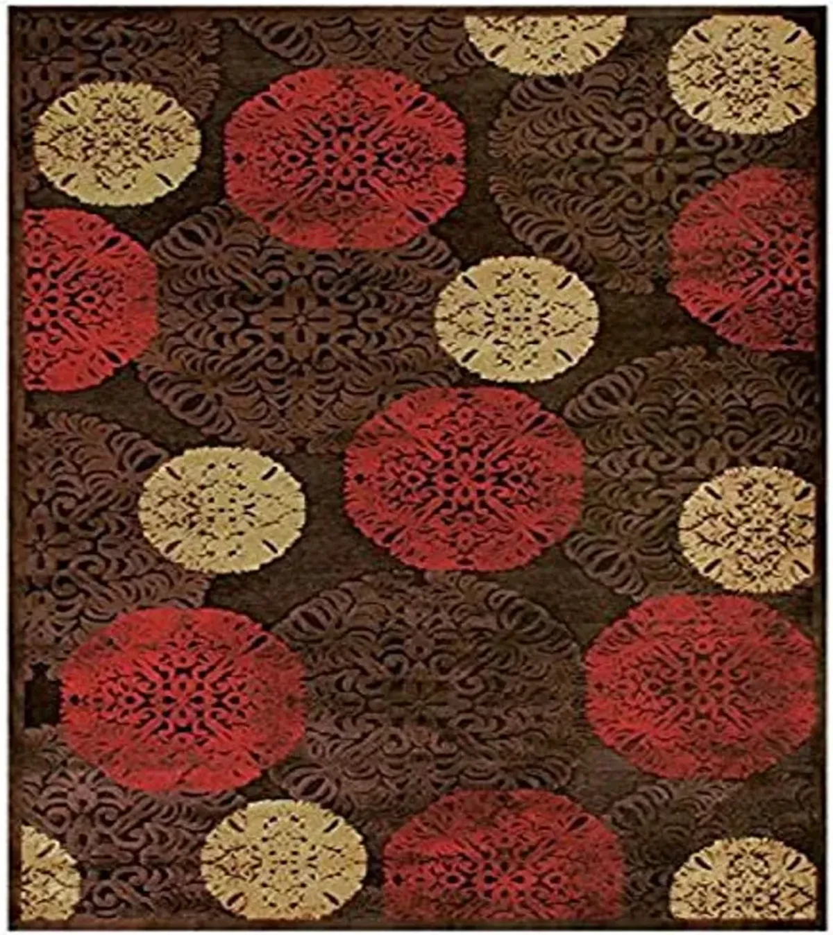 Feizy Rugs Saphir Collection Imported Area Rug, 7'6" x 10'6", Dark Chocolate