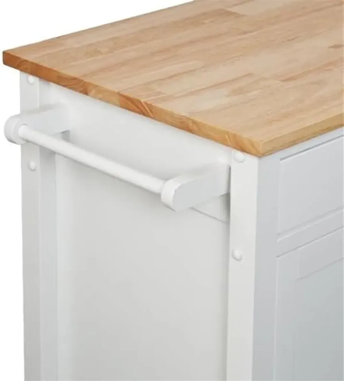 Southern Enterprises SEI Furniture Martinville Kitchen Cart in White