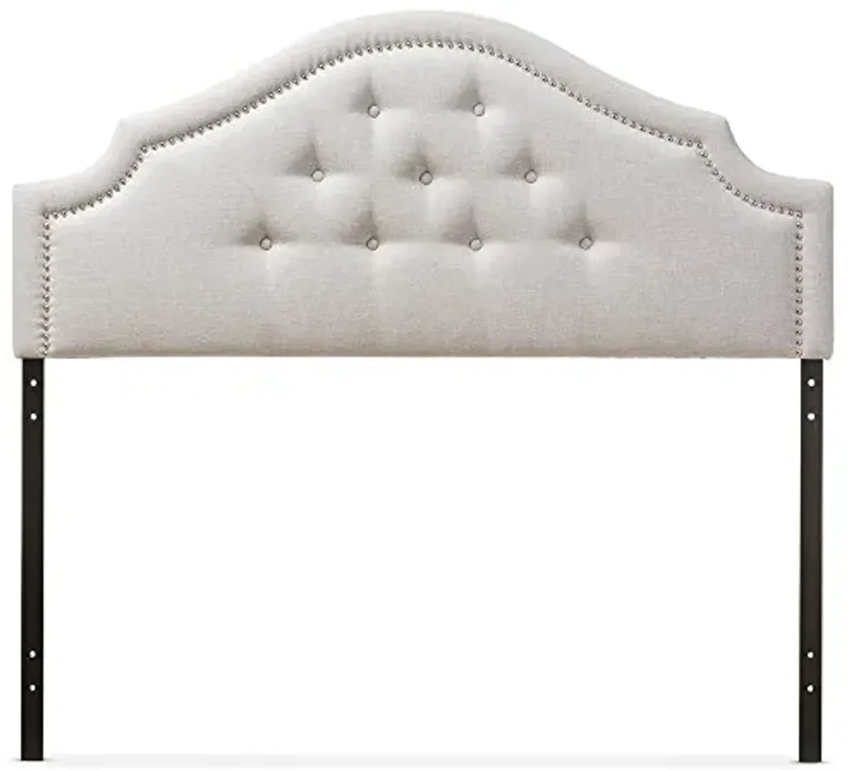 Baxton Studio Cora Modern and Contemporary Greyish Beige Fabric Upholstered Full Size Headboard
