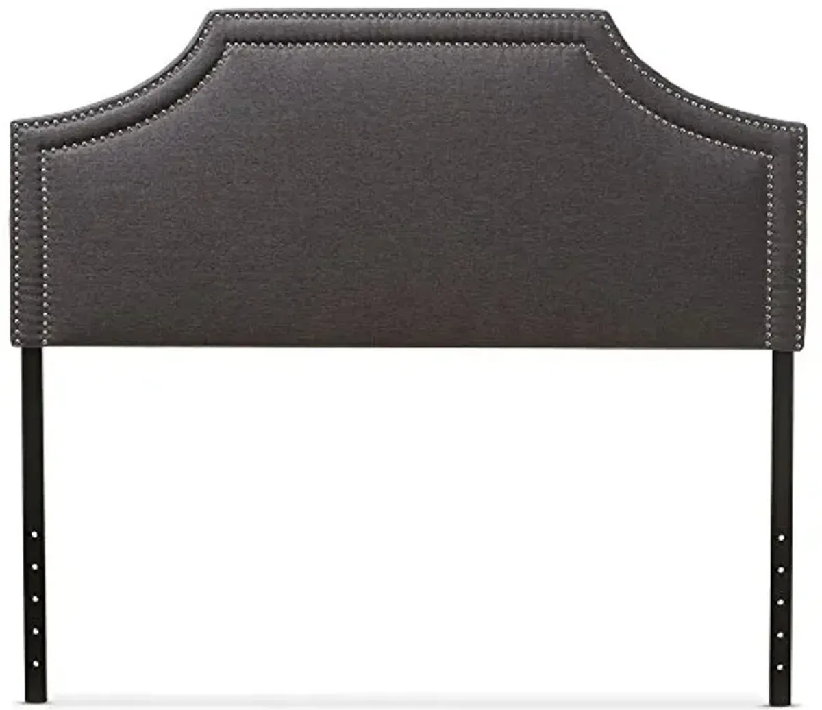 Baxton Studio Avignon Modern and Contemporary Dark Grey Fabric Upholstered King Size Headboard