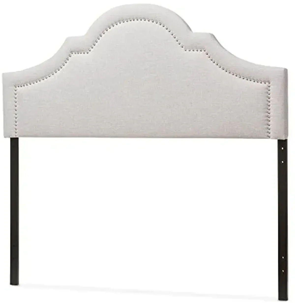 Baxton Studio Jardan Modern & Contemporary Fabric Upholstered Headboard, Queen, Greyish Beige