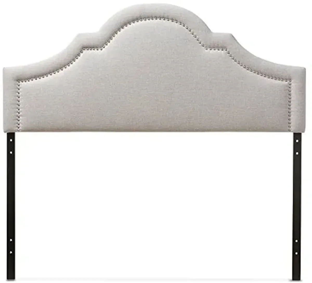 Baxton Studio Jardan Modern & Contemporary Fabric Upholstered Headboard, Queen, Greyish Beige