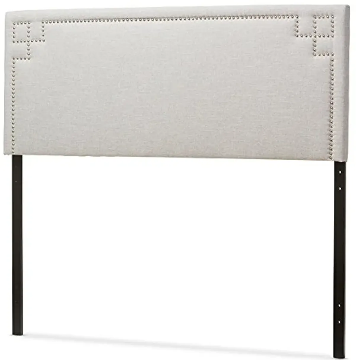 Baxton Studio Geneva Modern and Contemporary Greyish Beige Fabric Upholstered Queen Size Headboard