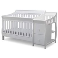 Delta Children Bentley S 4-in-1 Convertible Crib and Changer - Greenguard Gold Certified, White