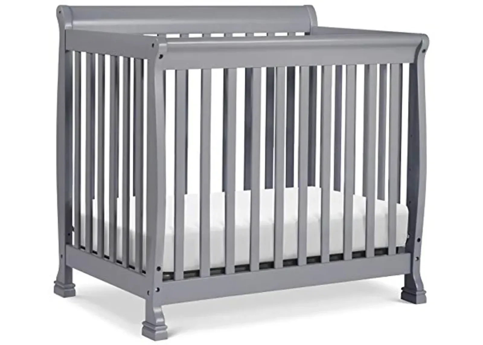 DaVinci Kalani 4-in-1 Convertible Mini Crib in Grey | Greenguard Gold Certified