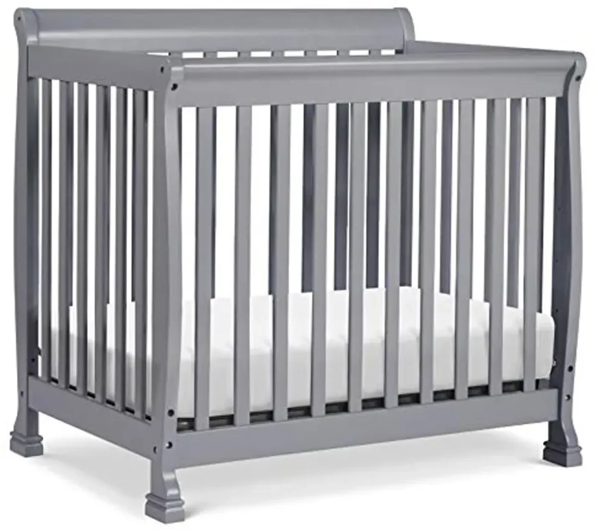 DaVinci Kalani 4-in-1 Convertible Mini Crib in Grey | Greenguard Gold Certified