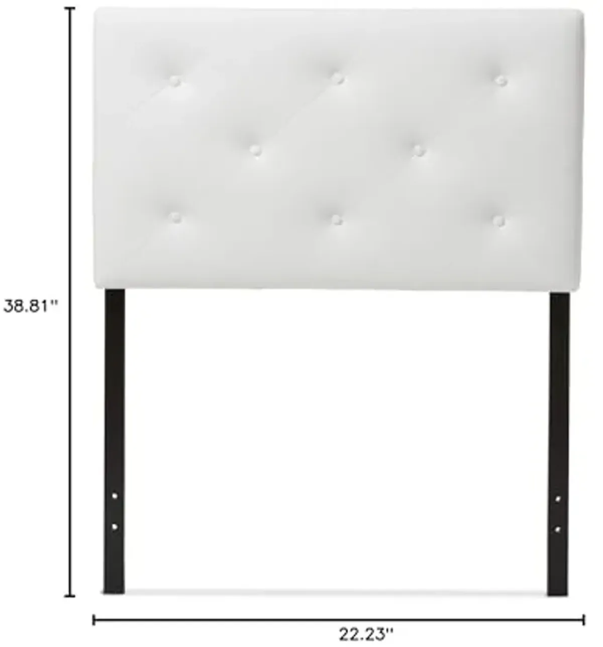 Baxton Studio Benoit Headboard, Twin, White