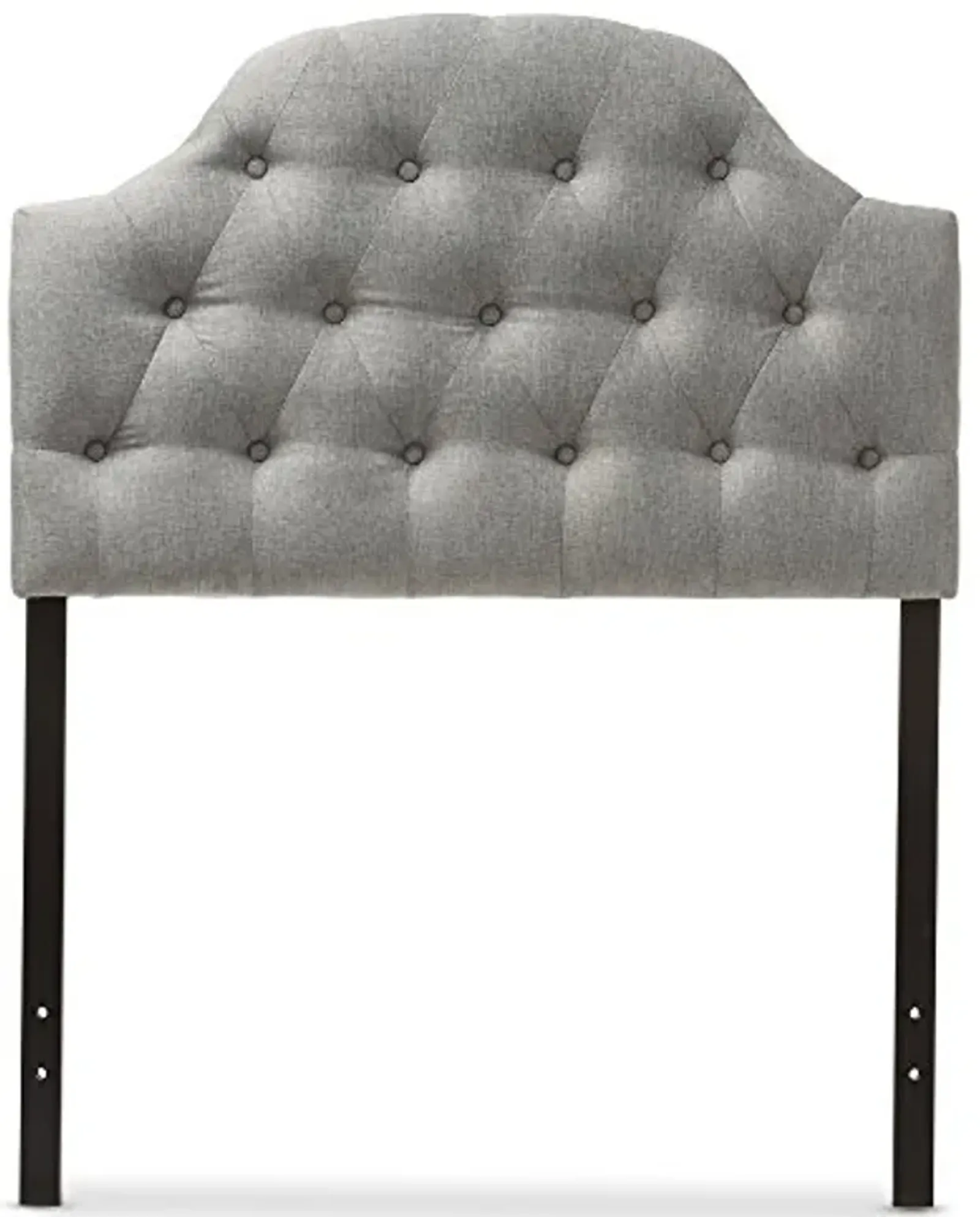 Baxton Studio Maugier Headboard, Twin, Grey