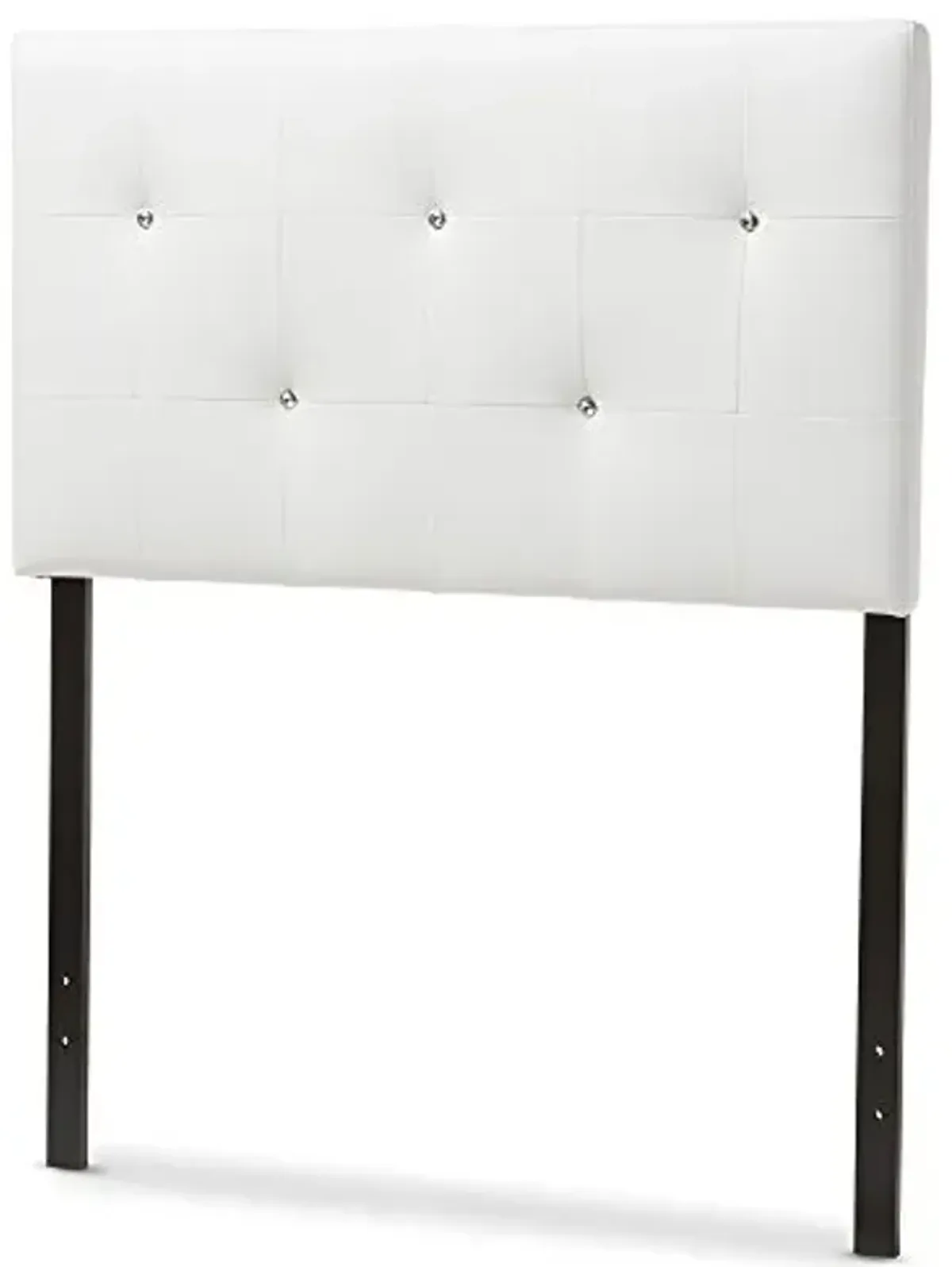 Baxton Studio Dalini Modern and Contemporary White Faux Leather Upholstered Twin Size Headboard
