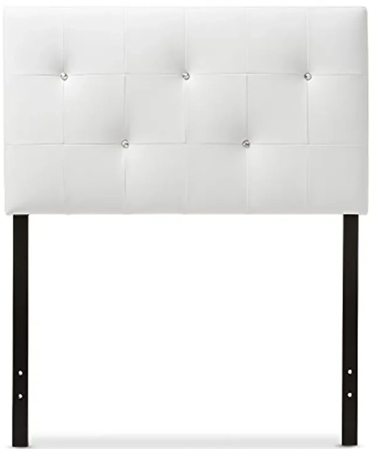 Baxton Studio Dalini Modern and Contemporary White Faux Leather Upholstered Twin Size Headboard