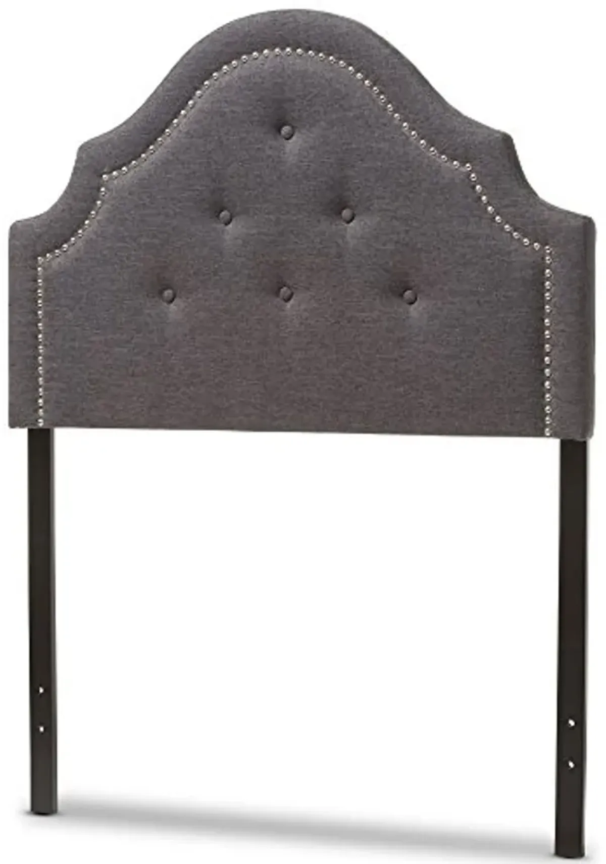 Baxton Studio Cora Modern and Contemporary Dark Grey Fabric Upholstered Twin Size Headboard