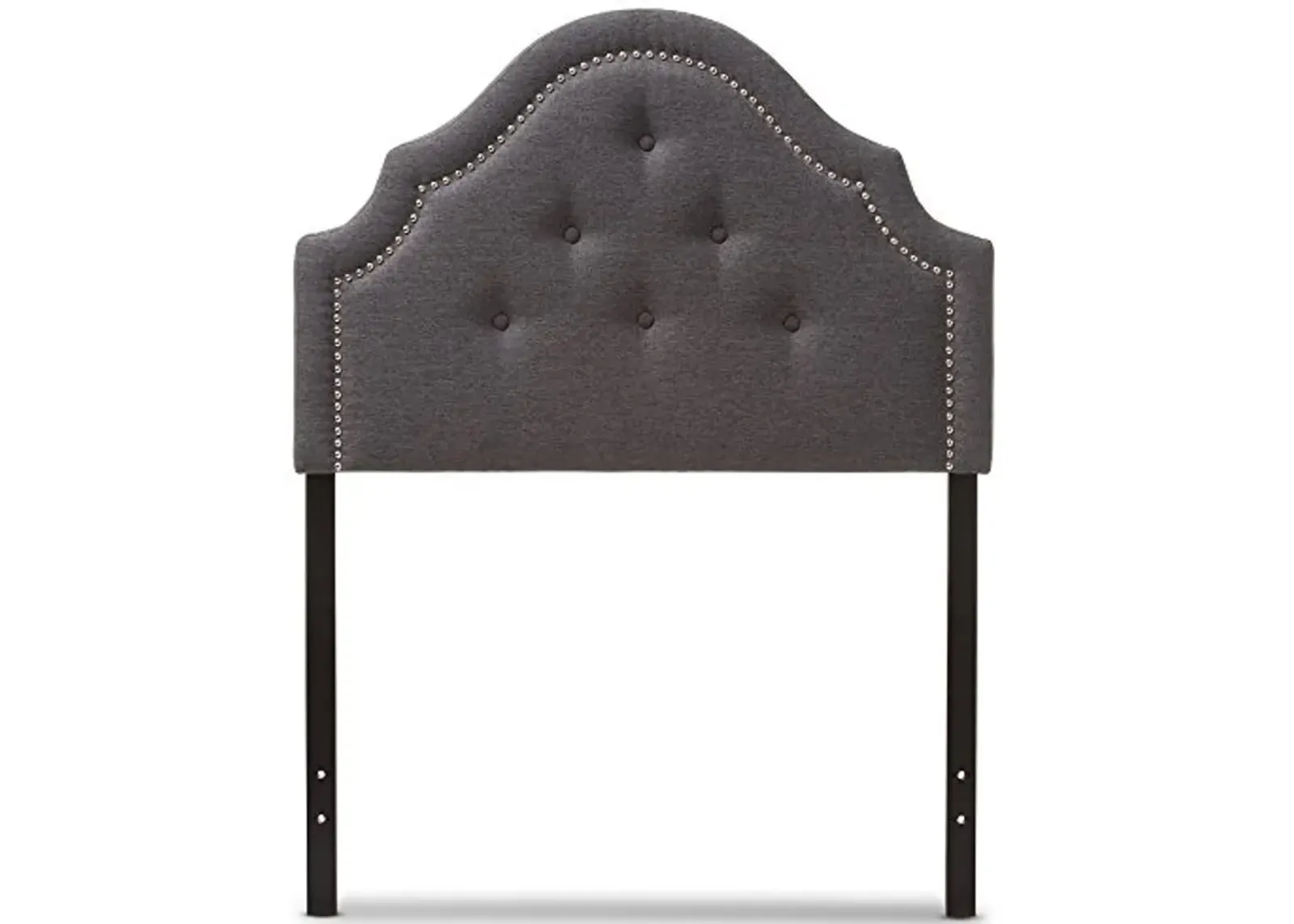 Baxton Studio Cora Modern and Contemporary Dark Grey Fabric Upholstered Twin Size Headboard