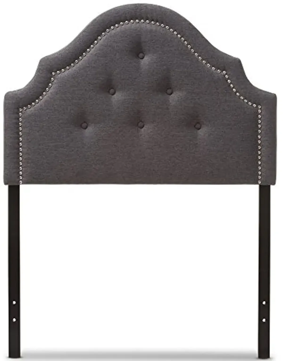 Baxton Studio Cora Modern and Contemporary Dark Grey Fabric Upholstered Twin Size Headboard