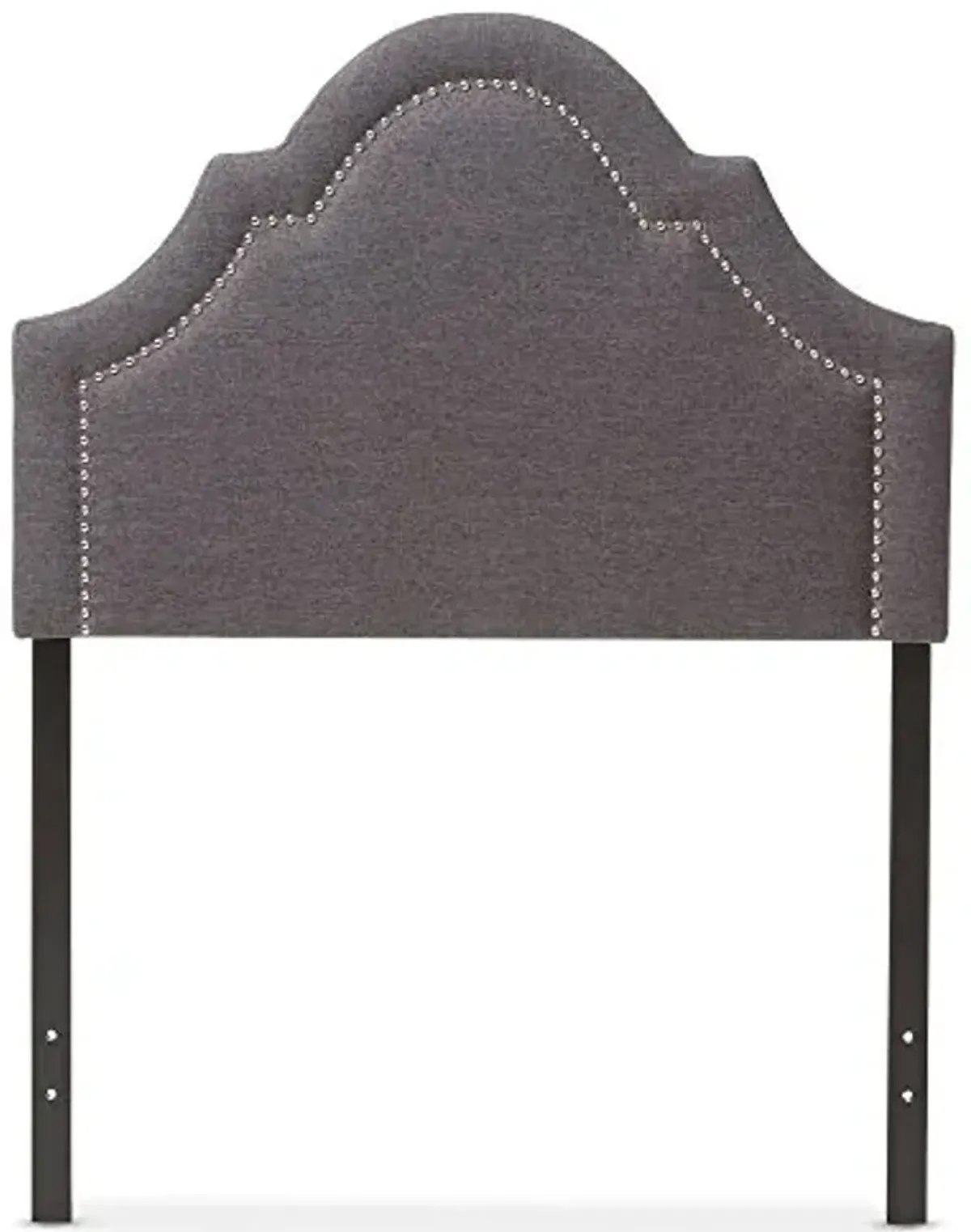 Baxton Studio Rita Modern and Contemporary Dark Grey Fabric Upholstered Twin Size Headboard