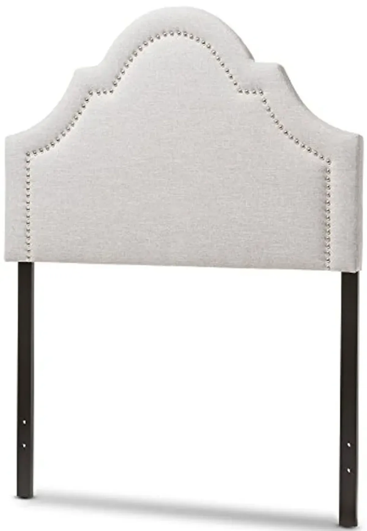 Baxton Studio Rita Headboard, Twin, Beige,Silver